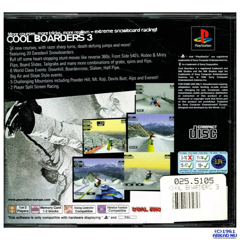 COOL BOARDERS 3 PS1