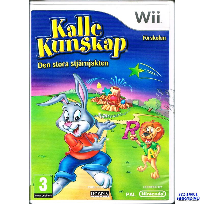 KALLE KUNSKAP FÖRSKOLAN DEN STORA STJÄRNJAKTEN WII