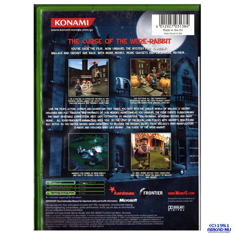 WALLACE & GROMIT THE CURSE OF THE WERE-RABBIT XBOX