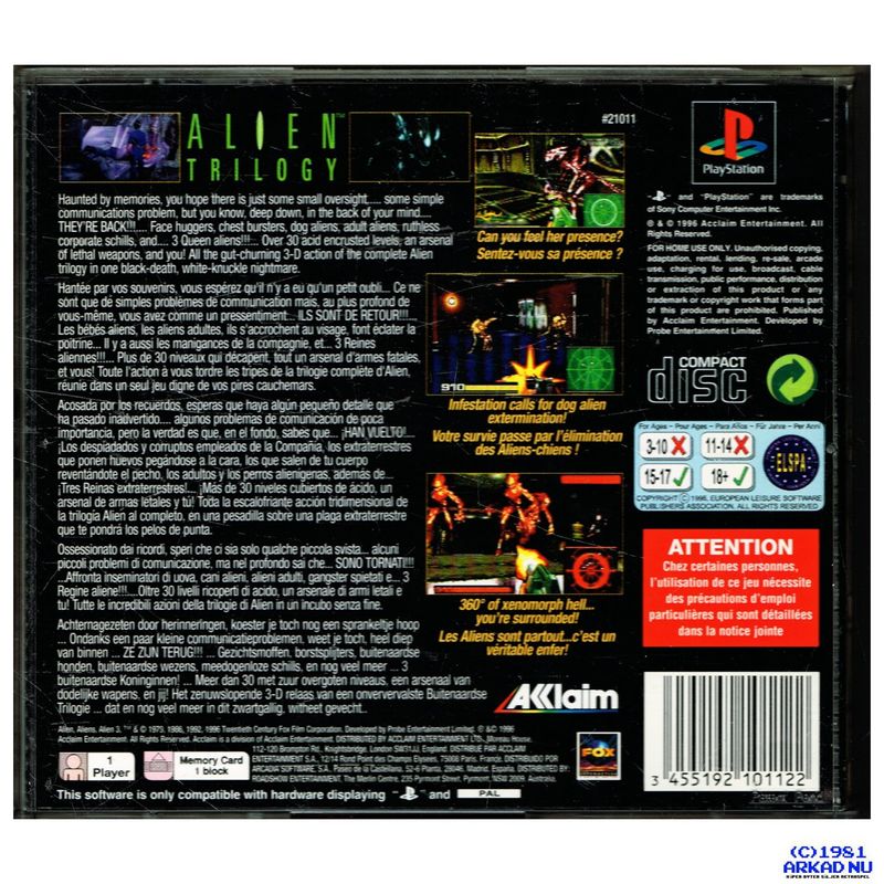 ALIEN TRILOGY PS1