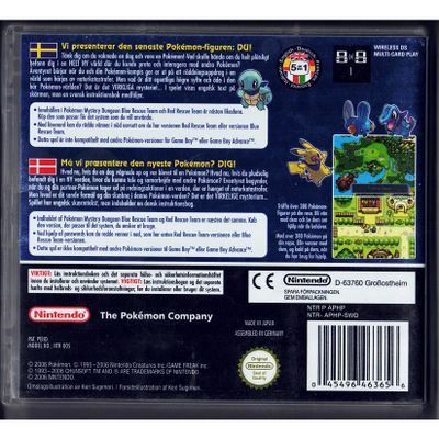 POKEMON MYSTERY DUNGEON BLUE RESCUE TEAM DS