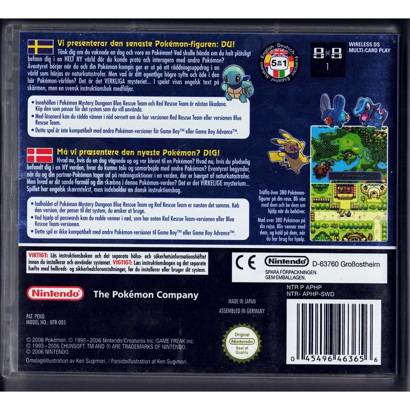 POKEMON MYSTERY DUNGEON BLUE RESCUE TEAM DS