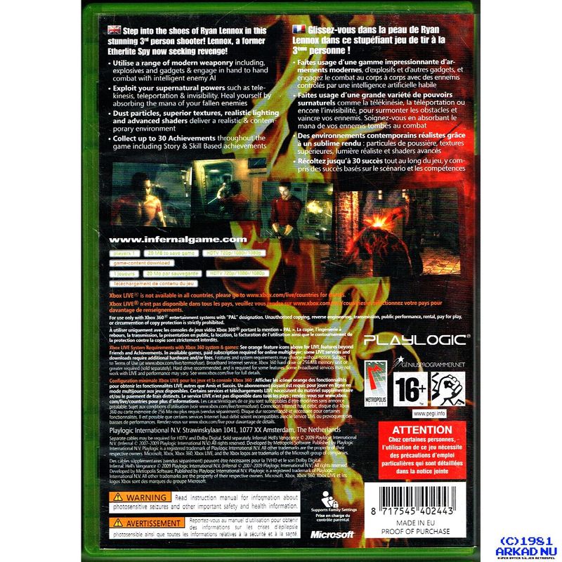 INFERNAL HELLS VENGEANCE XBOX 360