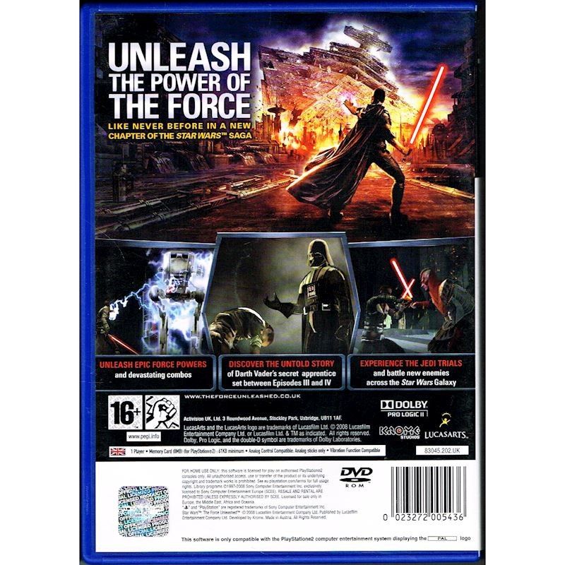 STAR WARS THE FORCE UNLEASHED PS2