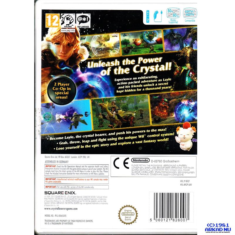 FINAL FANTASY CRYSTAL CHRONICLES THE CRYSTAL BEARERS WII