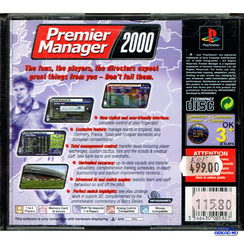 PREMIER MANAGER 2000 PS1