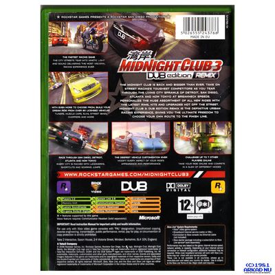 MIDNIGHT CLUB 3 DUB EDITION REMIX XBOX