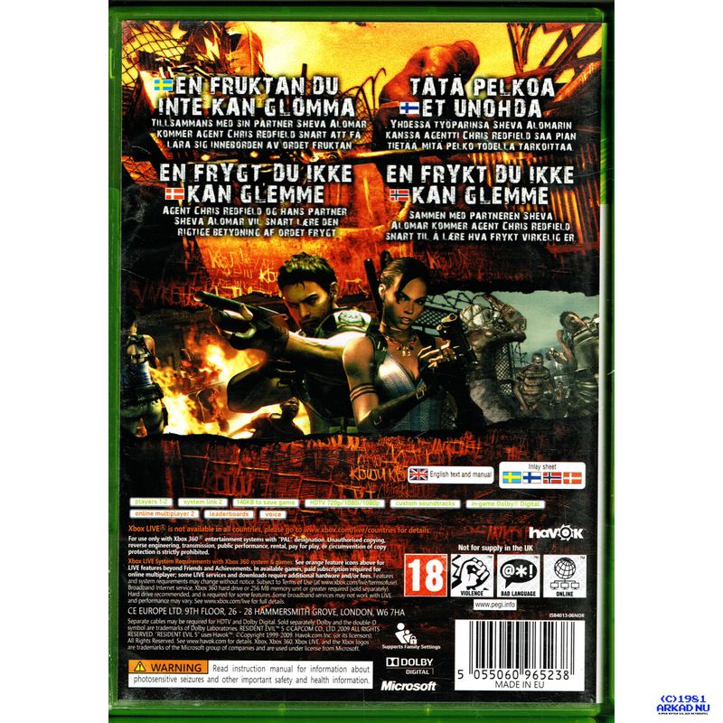 RESIDENT EVIL 5 XBOX 360