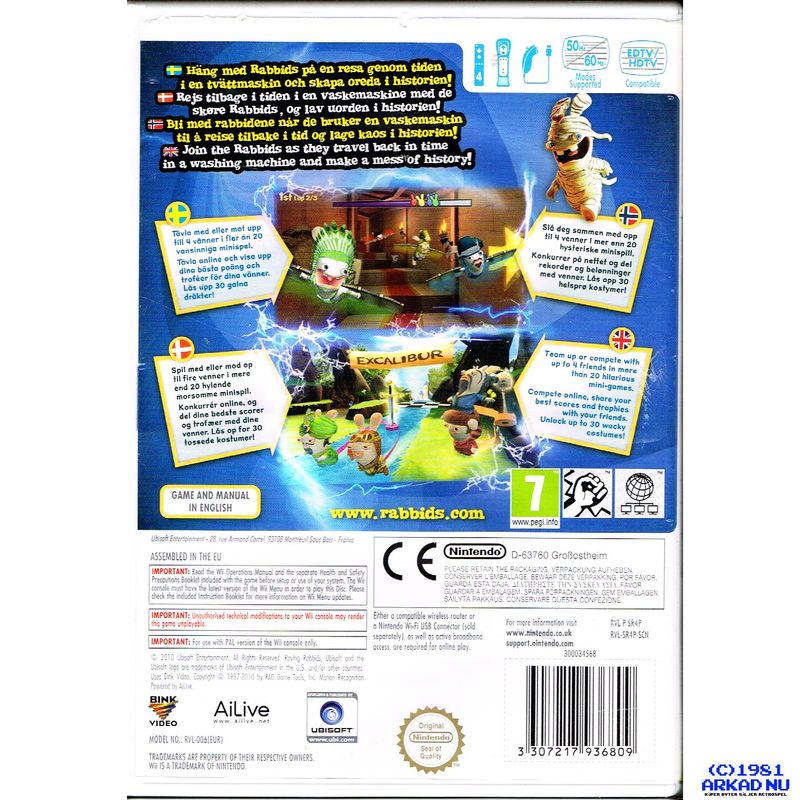 RAVING RABBIDS TRAVEL IN TIME WII