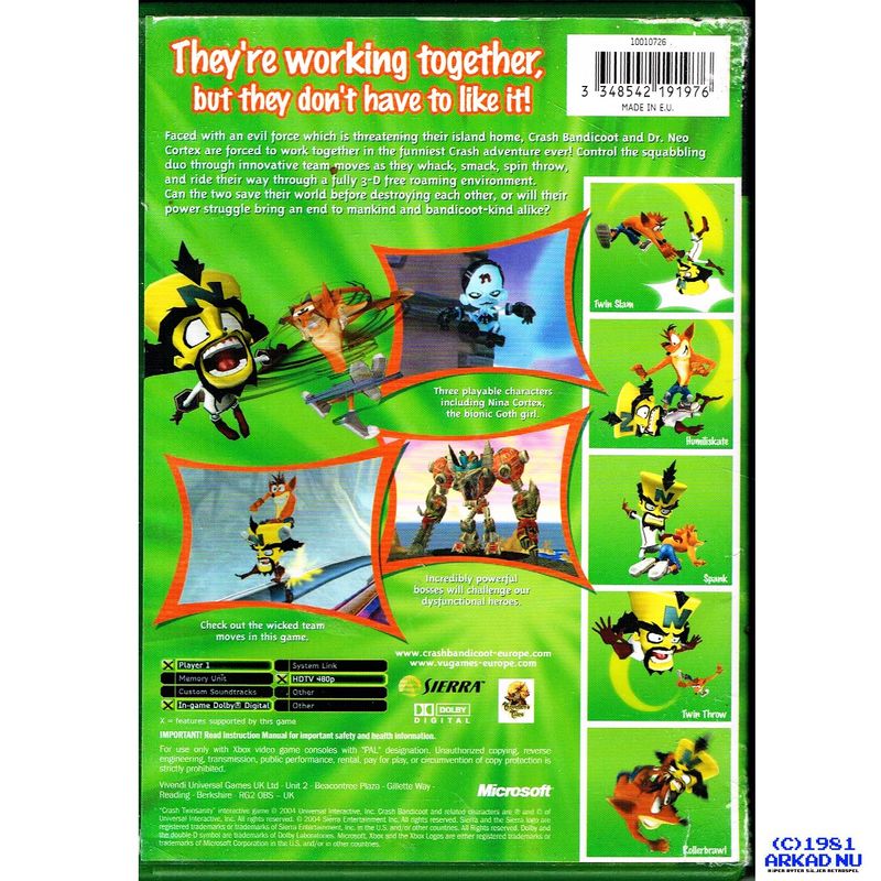 CRASH TWINSANITY XBOX