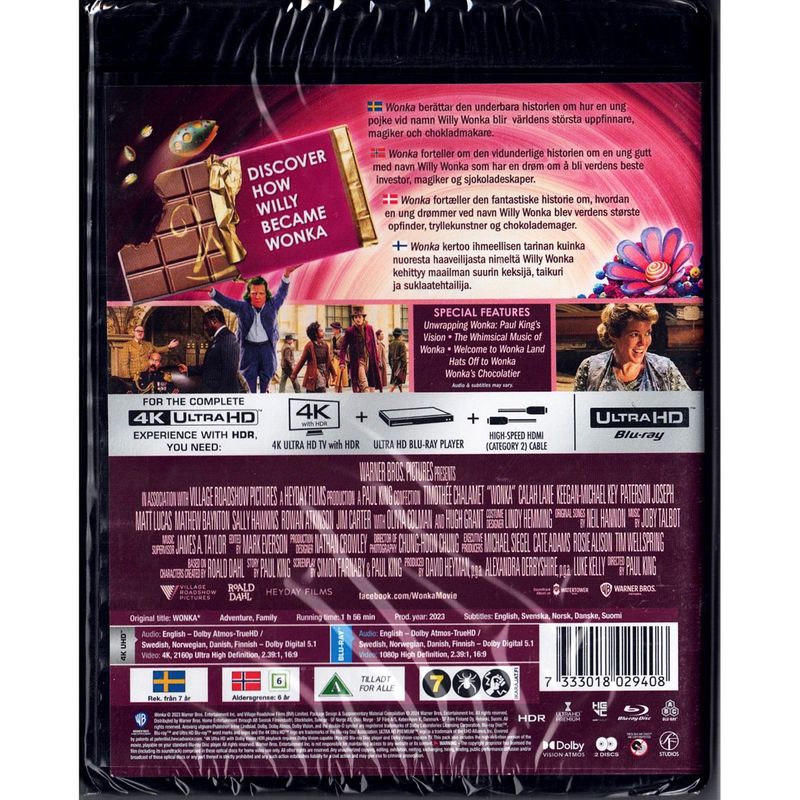 WONKA 4K ULTRA HD + BLU-RAY