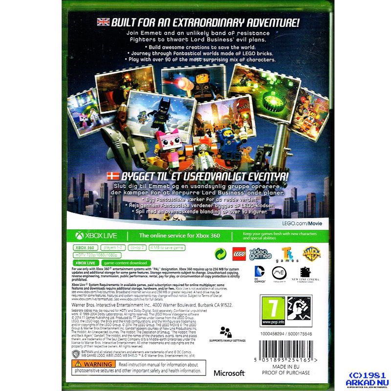 LEGO MOVIE THE VIDEOGAME XBOX 360