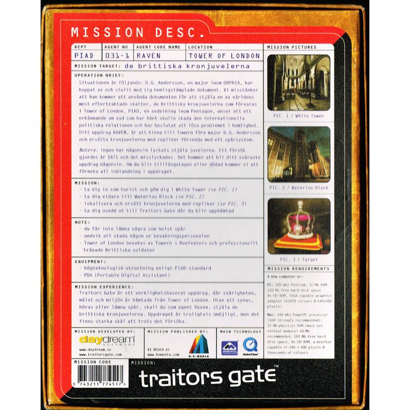 TRAITORS GATE SVENSK VERSION PC BIGBOX
