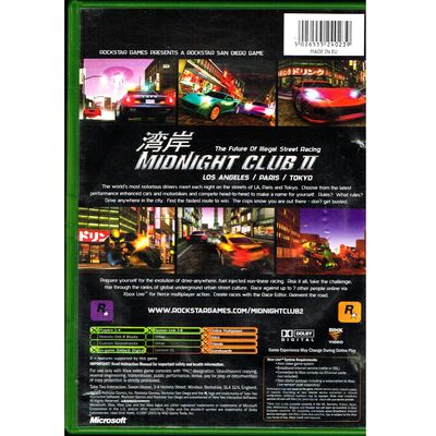 MIDNIGHT CLUB II XBOX