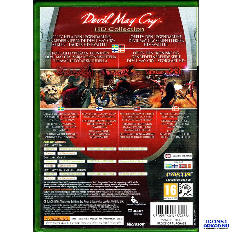 DEVIL MAY CRY HD COLLECTION XBOX 360