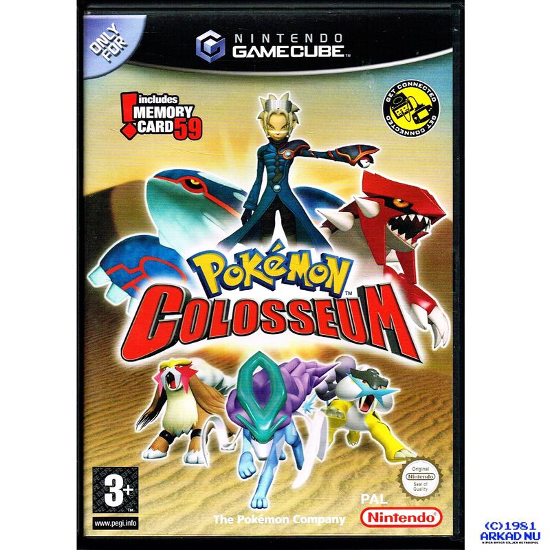 POKEMON COLOSSEUM MED MINNESKORT GAMECUBE