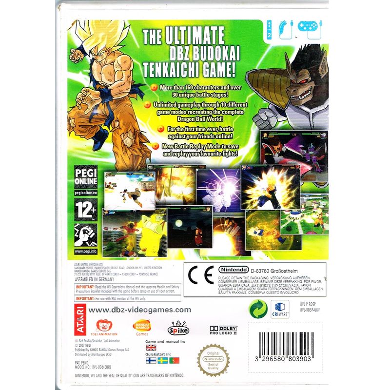 DRAGON BALL Z BUDOKAI TENKAICHI 3 WII