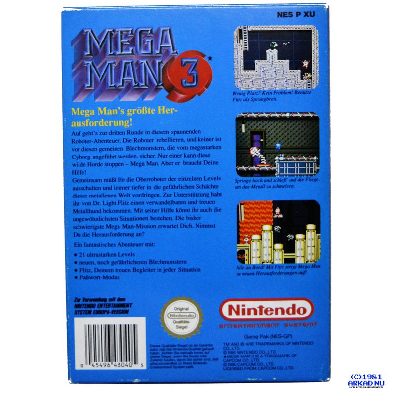 MEGA MAN 3 ( MEGAMAN 3) NES 