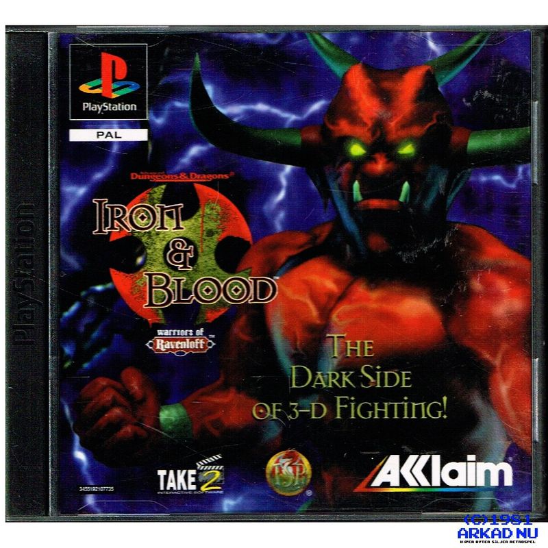 ADVANCED DUNGEONS & DRAGONS IRON & BLOOD WARRIORS OF RAVENLOFT PS1