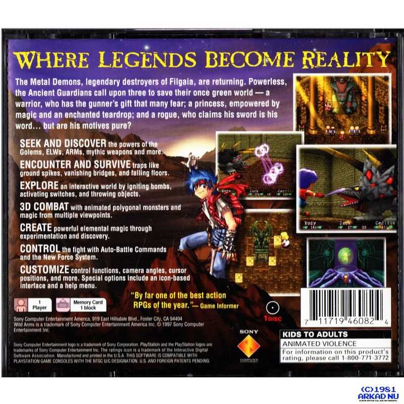 WILD ARMS PS1 NTSC USA