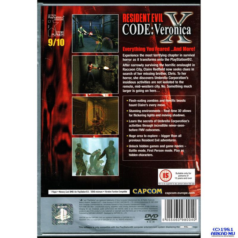 RESIDENT EVIL CODE VERONICA X PS2