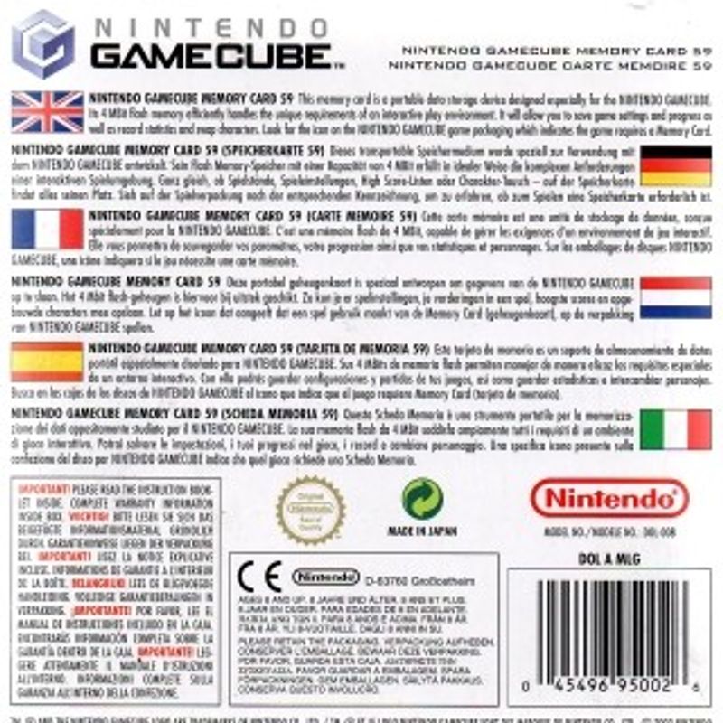 NINTENDO GAMECUBE MEMORY CARD 59