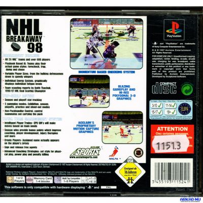 NHL BREAKAWAY 98 PS1