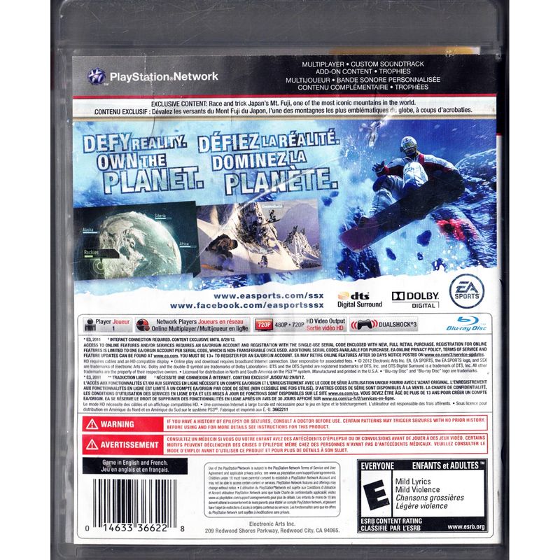 SSX PS3 NTSC USA