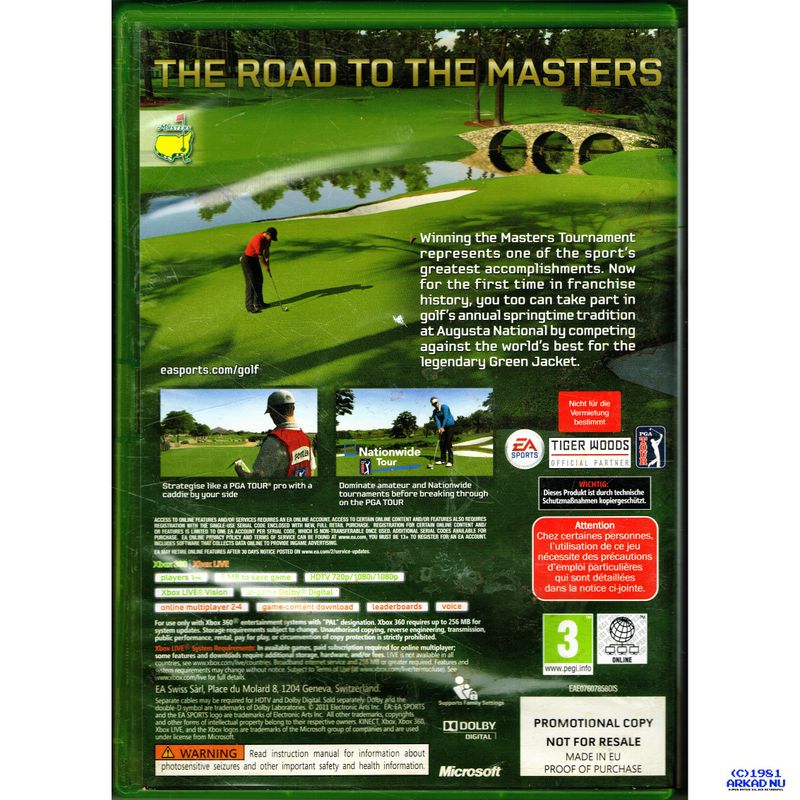 TIGER WOODS PGA TOUR 12 MASTERS XBOX 360 PROMO