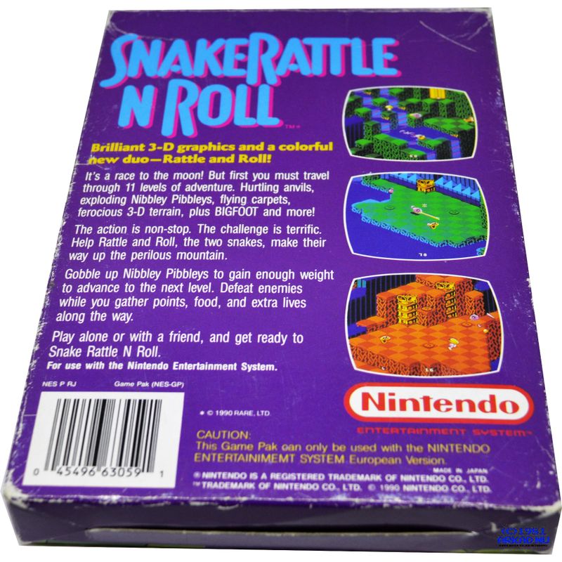 SNAKE RATTLE N ROLL NES SCN