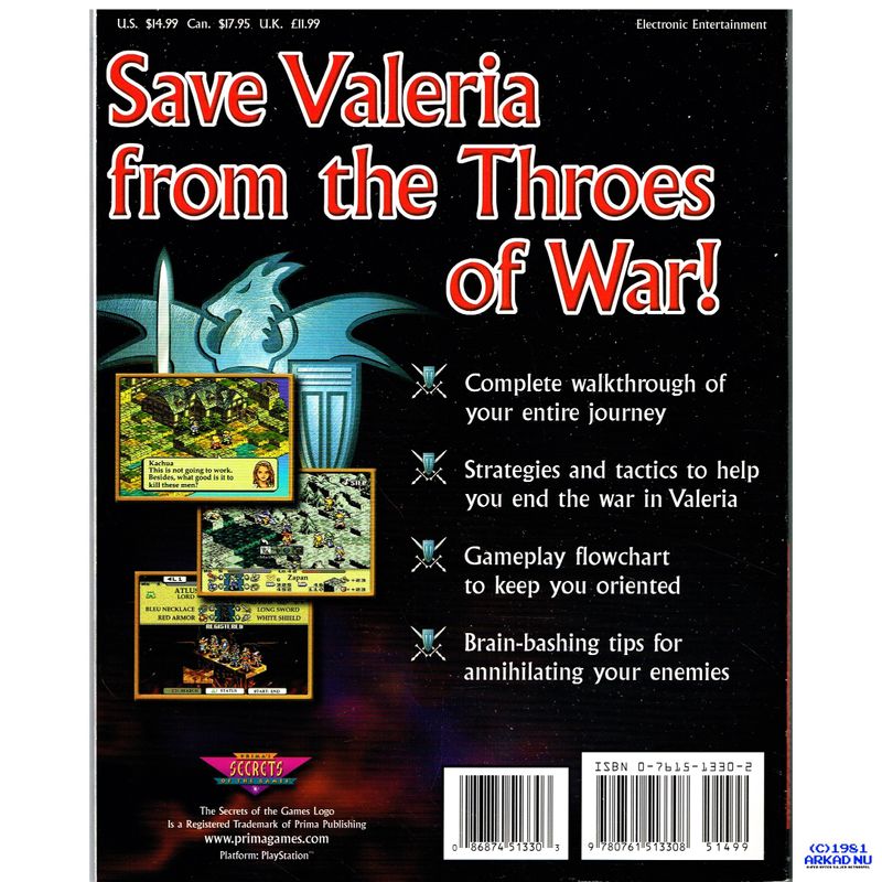 TACTICS OGRE PRIMAS OFFICIAL STRATEGY GUIDE