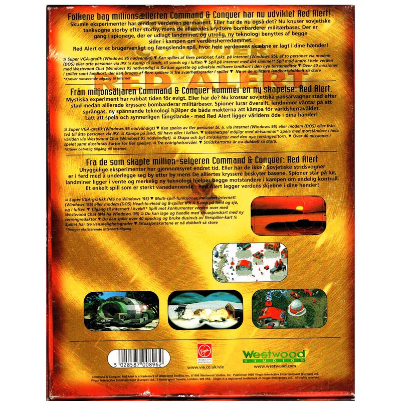 COMMAND & CONQUER RED ALERT PC BIGBOX