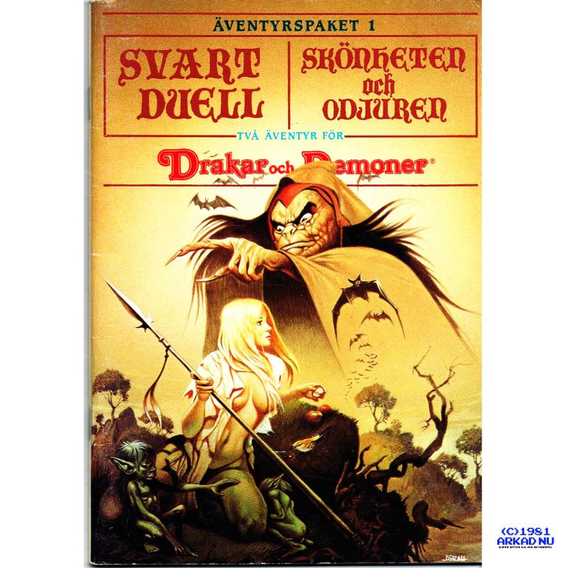 ÄVENTYRSPAKET 1 SVART DUELL & SKÖNHETEN OCH ODJUREN DRAKAR OCH DEMONER