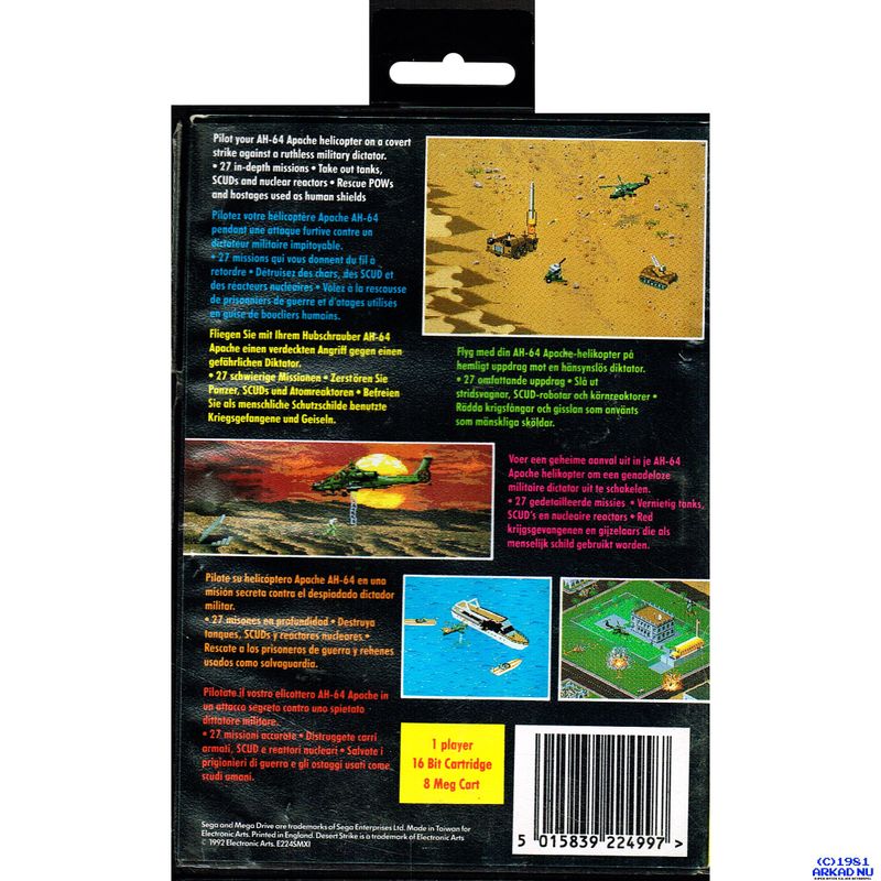 DESERT STRIKE RETURN TO THE GULF MEGADRIVE