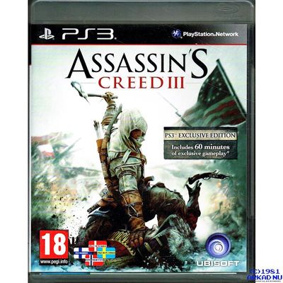 ASSASSINS CREED III EXCLUSIVE EDITION PS3