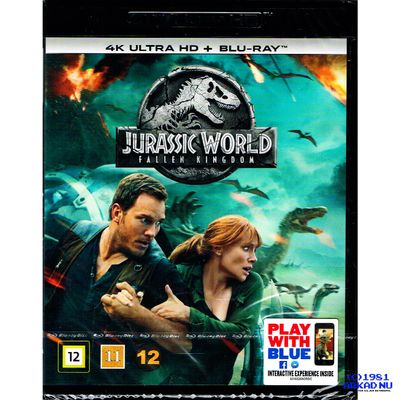 JURASSIC WORLD FALLEN KINGDOM 4K ULTRA HD + BLU-RAY OMSLAGSPLASTEN ÄR SKADAD