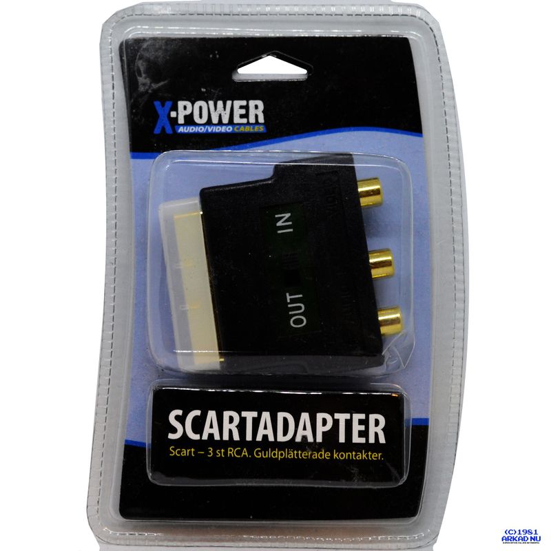 X-POWER GULDPLÄTTERAD SCARTADAPTER