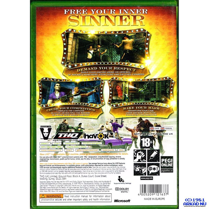 SAINTS ROW 2 XBOX 360