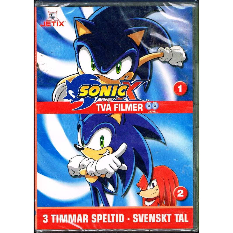 SONIC X TVÅ FILMER EPISODE 1-6 DVDFILM