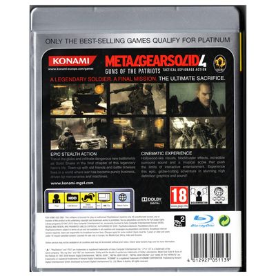 METAL GEAR SOLID 4 GUNS OF THE PATRIOTS PS3