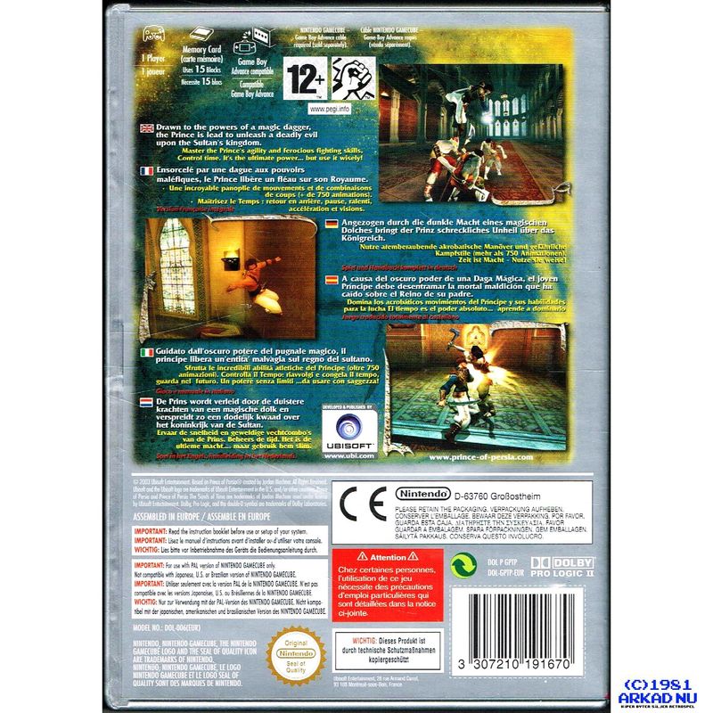 PRINCE OF PERSIA THE SANDS OF TIME GAMECUBE