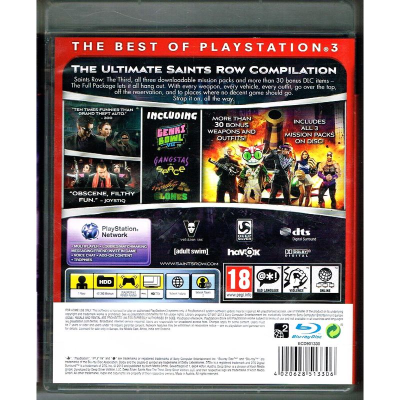 SAINTS ROW THE THIRD THE FULL PACKAGE PS3