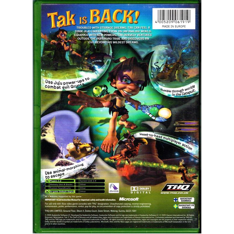 TAK 2 THE STAFF OF DREAMS XBOX