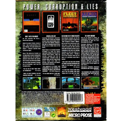 POWER, CORRUPTION AND LIES - BENEATH A STEEL SKY - DUNE II - UFO ENEMY UNKNOWN - F14 FLEET COMMANDER PC BIGBOX