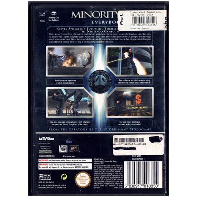 MINORITY REPORT EVERYBODY RUNS GAMECUBE RENTAL
