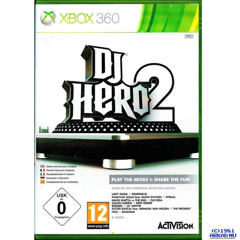 DJ HERO 2 XBOX 360