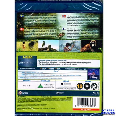 THE JUNGLE BOOK BLU-RAY