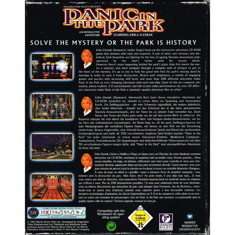 PANIC IN THE PARK PC BIGBOX