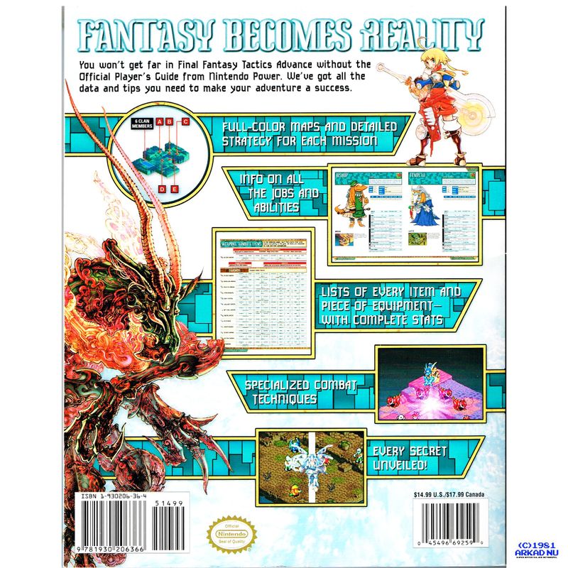 FINAL FANTASY TACTICS ADVANCE THE OFFICIAL NINTENDO PLAYERS GUIDE