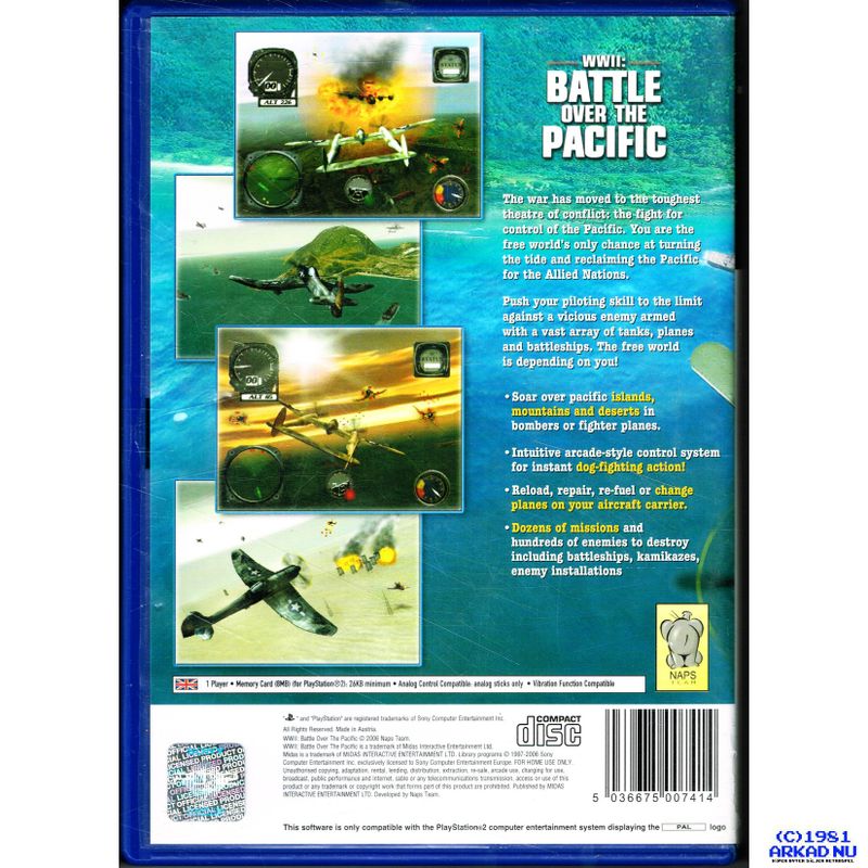 WWII BATTLE OVER THE PACIFIC PS2